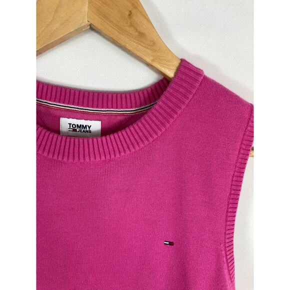 Tommy Hilfiger Vintage Tank Sweater Pink Size Large - Picture 2 of 3